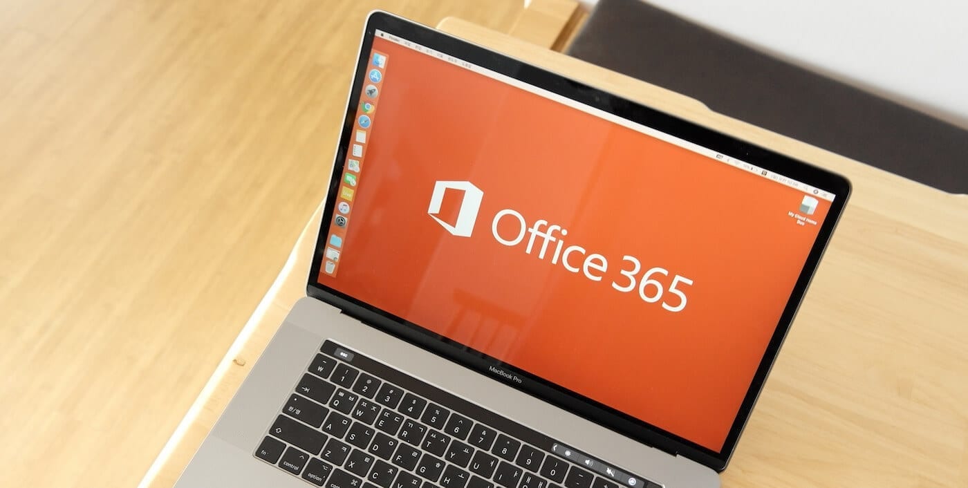 Office365-image-on-a-laptop