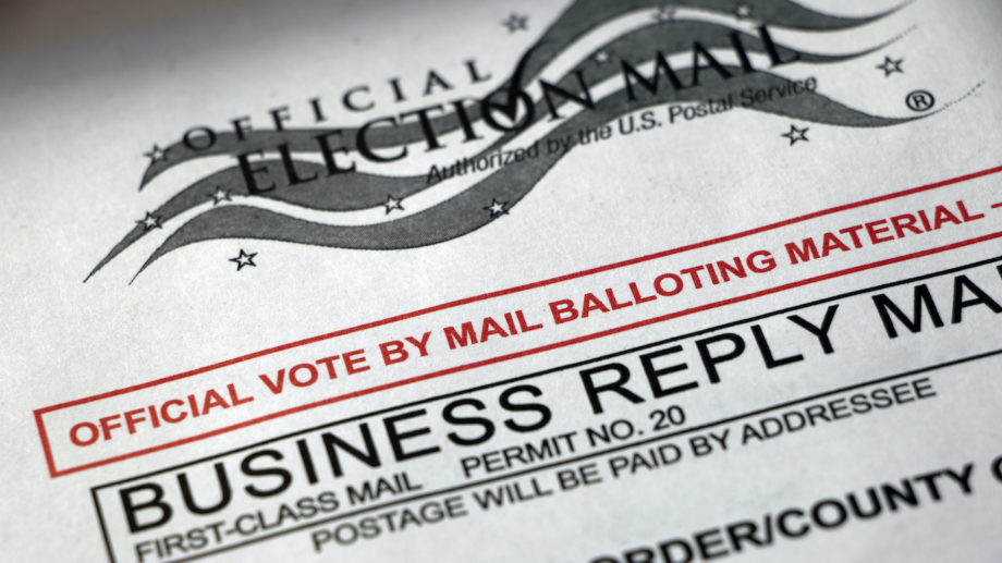 Closeup of Vote by Mail envelope Closeup of Vote by Mail envelope