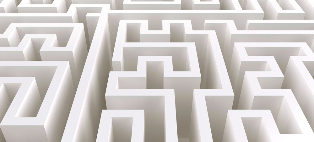 Maze background, 3d rendering illustration the path to DMARC enforcement can be long and confusing