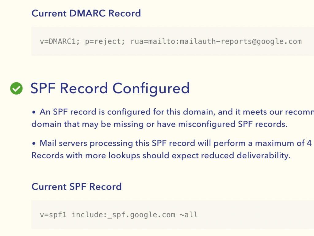 example output of domain checker using google.com to test with