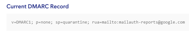 gmail's dmarc record