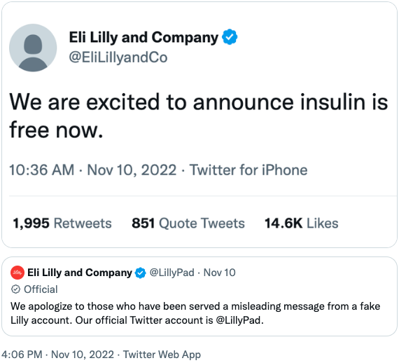 fake blue check twitter