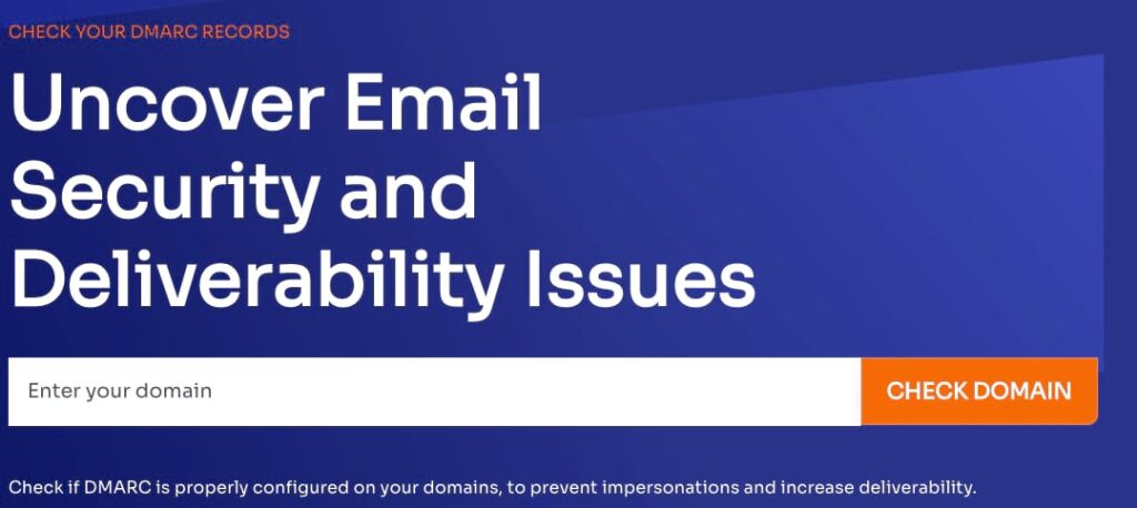 image of dmarc domain checker