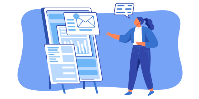Phone screens with emails displayed, with and without company logos